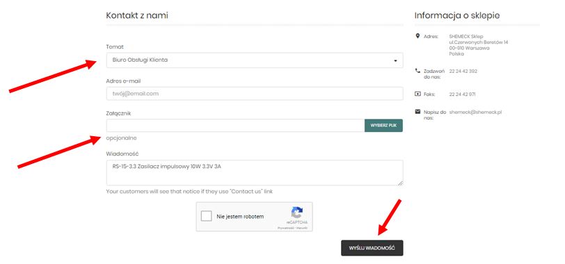 formularz zadaj pytanie